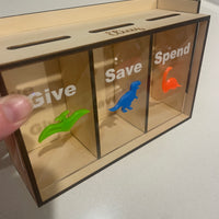 Give, Save, Spend Personalised Money Box