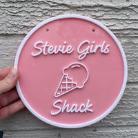 Personalised Cubby Café Sign – Custom Playhouse Décor (Acrylic)