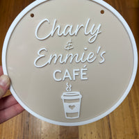 Personalised Cubby Café Sign – Custom Playhouse Décor (Acrylic)