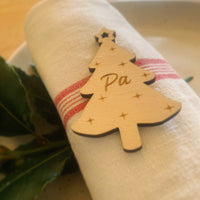 Personalised Christmas Table Name Tags