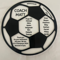 Custom Football (Soccer) Coach Gift – Coach Appreciation Plaque