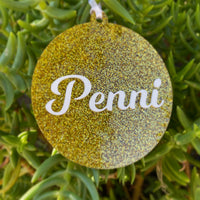 Personalised Glitter Christmas Tree Decoration