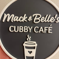 Personalised Cubby Café Sign – Custom Playhouse Décor (Acrylic)