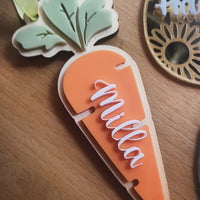 Personalised Carrot Basket Tags
