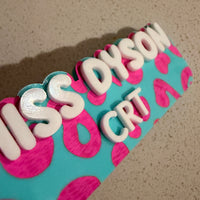 Personalised Leopard Print Name Badge
