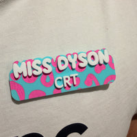 Personalised Leopard Print Name Badge