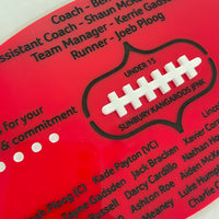 Personalised Football Coach Thank You Plaque – End of Season Gift (AFL)