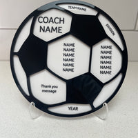 Custom Football (Soccer) Coach Gift – Coach Appreciation Plaque