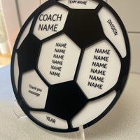 Custom Football (Soccer) Coach Gift – Coach Appreciation Plaque