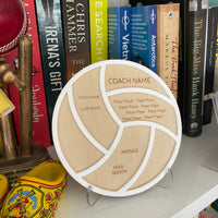 Personalised Netball Coach Appreciation Plaque (wood & acrylic)– A Heartfelt Thank You Gift