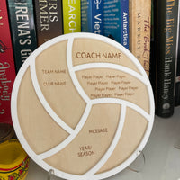 Personalised Netball Coach Appreciation Plaque (wood & acrylic)– A Heartfelt Thank You Gift