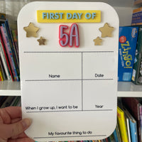 Classroom First & Last Day Board