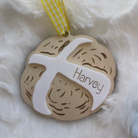 Easter Hot Cross Bun Basket Tag
