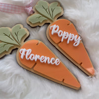 Personalised Carrot Basket Tags