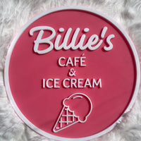 Personalised Cubby Café Sign – Custom Playhouse Décor (Acrylic)