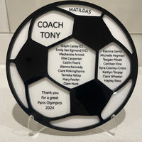 Custom Football (Soccer) Coach Gift – Coach Appreciation Plaque