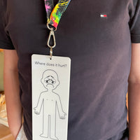 Portable “Where Does It Hurt?” Body Board – Double-Sided (Front & Back of Body)