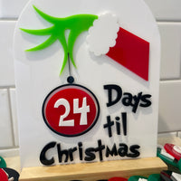 The Grinch Countdown Calendar – Ready Made Acrylic