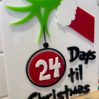 The Grinch Countdown Calendar – Ready Made Acrylic