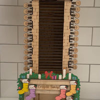 Wooden Christmas Countdown Chimney Advent Calendar