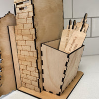 Wooden Christmas Countdown Chimney Advent Calendar