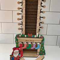Wooden Christmas Countdown Chimney Advent Calendar