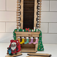 Wooden Christmas Countdown Chimney Advent Calendar