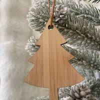 Bamboo Christmas Decorations – Set of 4 Ornaments