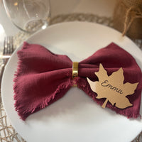 Personalised Metallic Gold Leaf – Place Setting or Christmas Ornament
