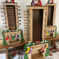 Wooden Christmas Countdown Chimney Advent Calendar