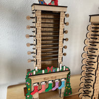 Wooden Christmas Countdown Chimney Advent Calendar