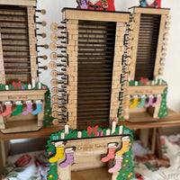 Wooden Christmas Countdown Chimney Advent Calendar