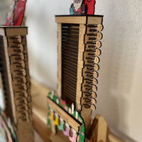 Wooden Christmas Countdown Chimney Advent Calendar