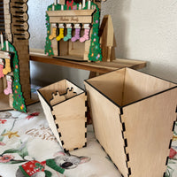 Wooden Christmas Countdown Chimney Advent Calendar