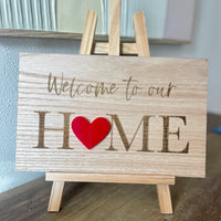 “Welcome to our home” Interchangeable celebration board