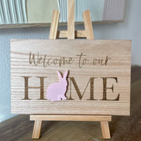 “Welcome to our home” Interchangeable celebration board