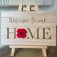 “Welcome to our home” Interchangeable celebration board