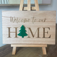 “Welcome to our home” Interchangeable celebration board