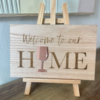 “Welcome to our home” Interchangeable celebration board