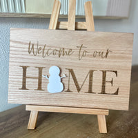 “Welcome to our home” Interchangeable celebration board