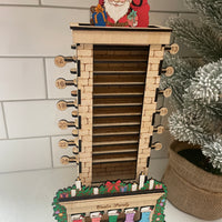 Wooden Christmas Countdown Chimney Advent Calendar