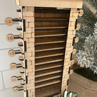 Wooden Christmas Countdown Chimney Advent Calendar
