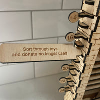 Wooden Christmas Countdown Chimney Advent Calendar