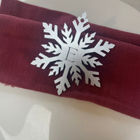 Personalised Mirror & Metallic Snowflake Decoration – Silver