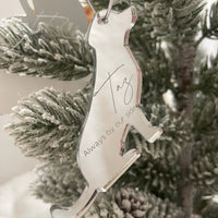 Personalised In Memory Christmas Ornament – Silver or Gold Mirror Acrylic