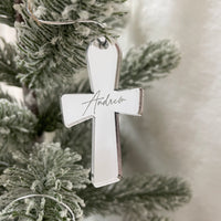 Personalised In Memory Christmas Ornament – Silver or Gold Mirror Acrylic