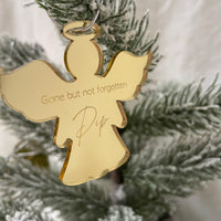 Personalised In Memory Christmas Ornament – Silver or Gold Mirror Acrylic