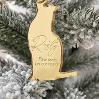 Personalised In Memory Christmas Ornament – Silver or Gold Mirror Acrylic
