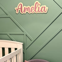 Personalised double layered name sign - approx 19.5cm high - FREE SHIPPING