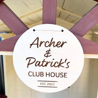 Personalised Cubby House Sign – Custom Wooden Playhouse Name Plaque